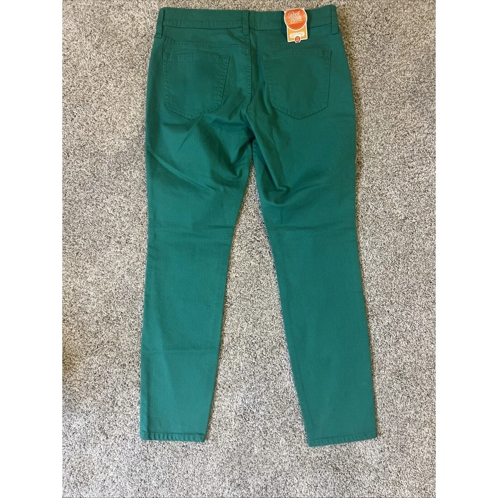 Old Navy Rockstar 12 Youth Super Skinny Lower Rise Stretch Green Jeans‎ Girls